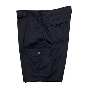 Iron Co. Mens Regular Fit Stretch Cargo Shorts Black Size 44‎ NWT